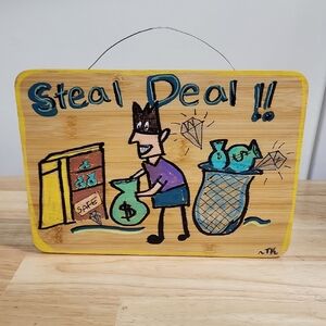 Hand Painted Posh Sign Steal Deal 10 X 7 Inch For Posh Shows